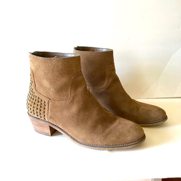 Marc Fisher 7.5 Brown Suede Leather studded bootie - Picture 1 of 7